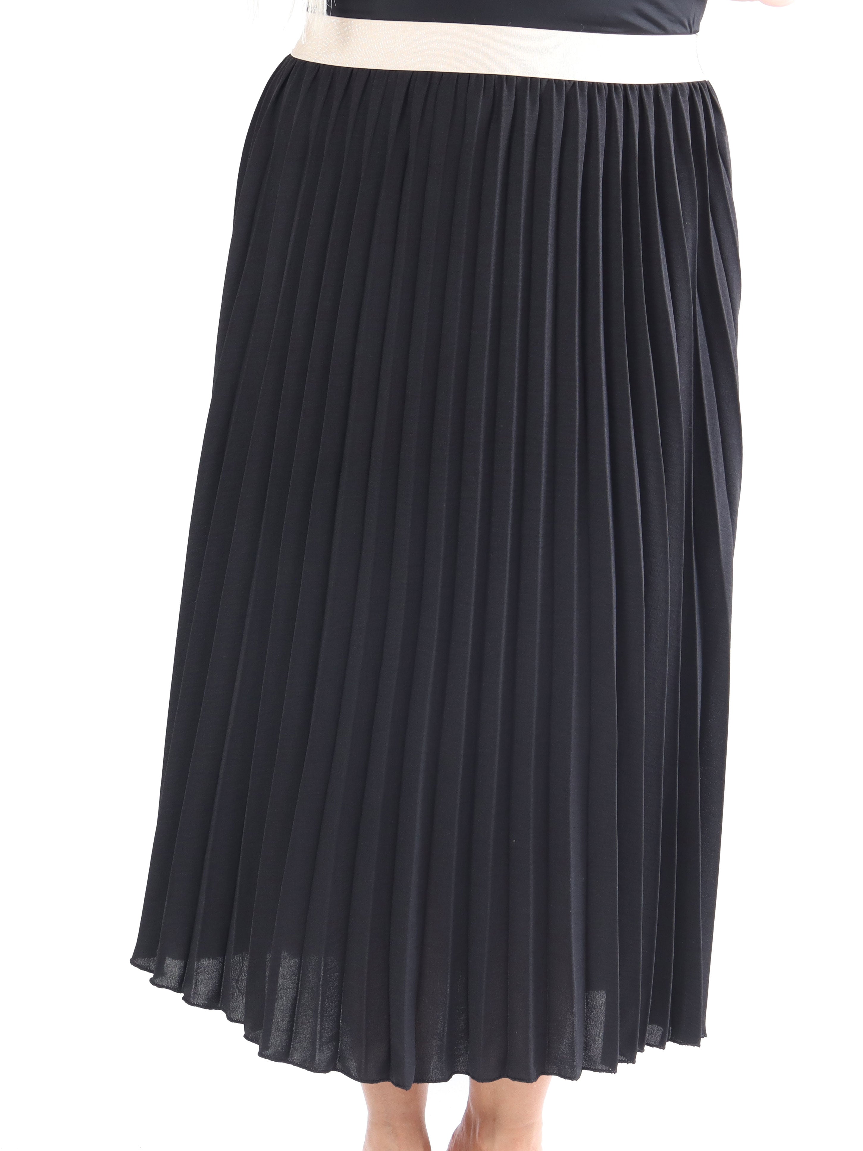 Mirjana - Lång plisserad kjol i stora storlekar